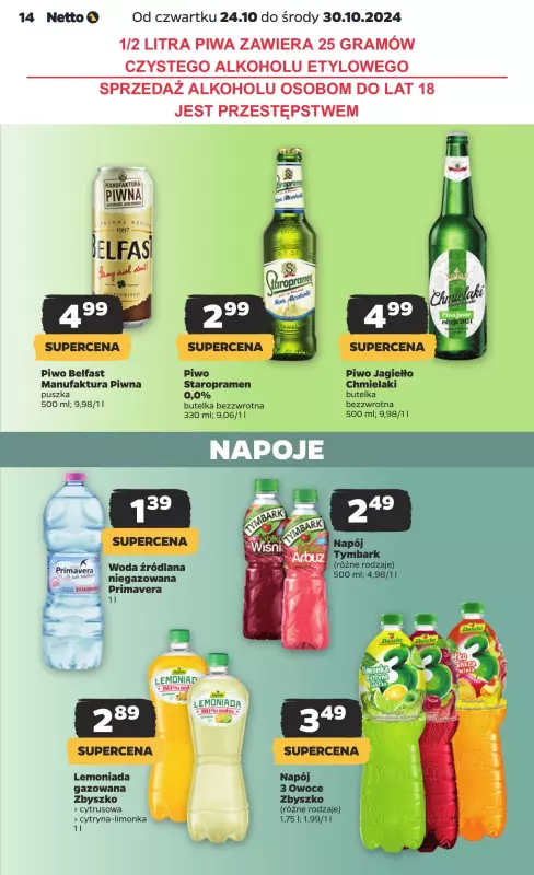 Netto - gazetka promocyjna Gazetka Spożywcza od czwartku 24.10 do środy 30.10 - strona 14