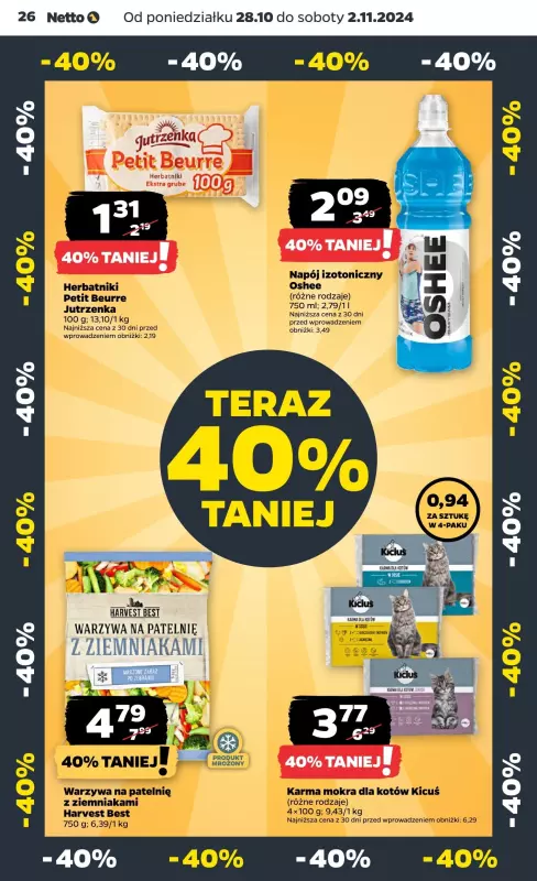 Netto - gazetka promocyjna Gazetka Spożywcza od poniedziałku 28.10 do soboty 02.11 - strona 26