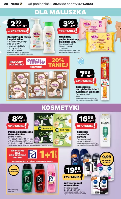 Netto - gazetka promocyjna Gazetka Spożywcza od poniedziałku 28.10 do soboty 02.11 - strona 20