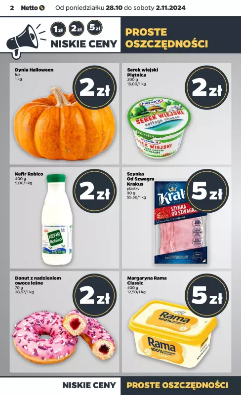 Netto - gazetka promocyjna Gazetka Spożywcza od poniedziałku 28.10 do soboty 02.11 - strona 2