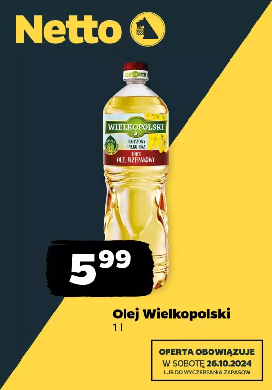 Netto - gazetka promocyjna Tylko w sobotę od soboty 26.10 do soboty 26.10