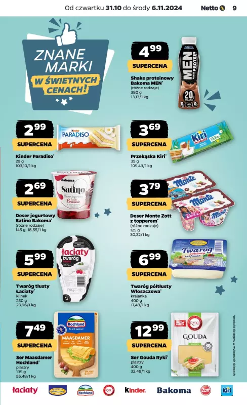 Netto - gazetka promocyjna Gazetka Spożywcza od czwartku od czwartku 31.10 do środy 06.11 - strona 9