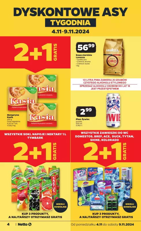 Netto - gazetka promocyjna Gazetka Spożywcza od poniedziałku 04.11 do soboty 09.11 - strona 4