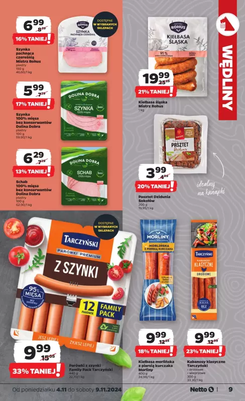 Netto - gazetka promocyjna Gazetka Spożywcza od poniedziałku 04.11 do soboty 09.11 - strona 9