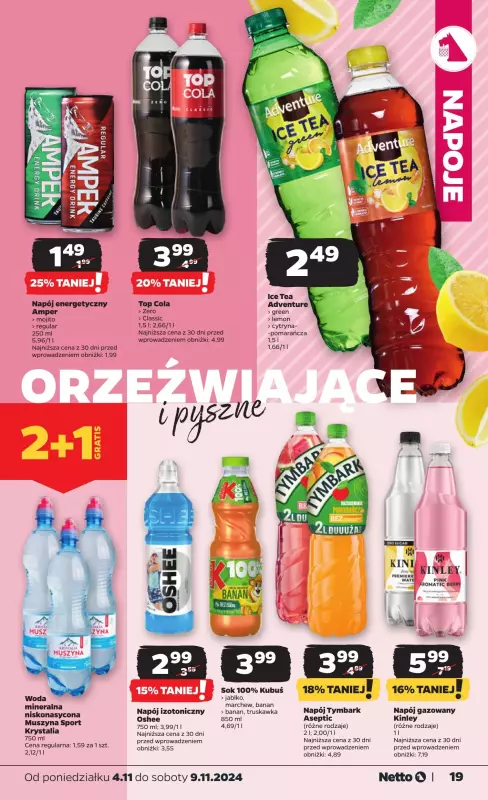 Netto - gazetka promocyjna Gazetka Spożywcza od poniedziałku 04.11 do soboty 09.11 - strona 19