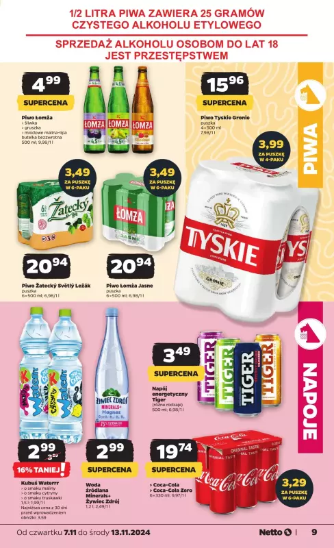 Netto - gazetka promocyjna Gazetka Spożywcza od czwartku od czwartku 07.11 do środy 13.11 - strona 9