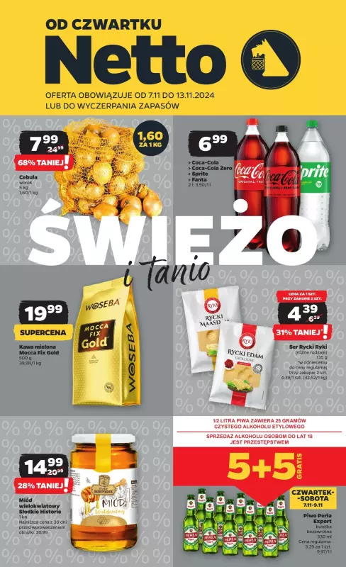 Netto - gazetka promocyjna Gazetka Spożywcza od czwartku od czwartku 07.11 do środy 13.11