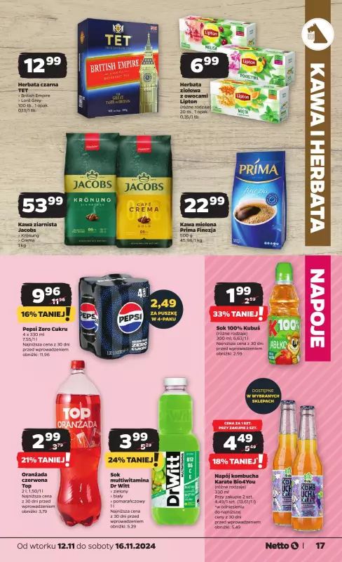 Netto - gazetka promocyjna Gazetka Spożywcza od wtorku 12.11 do soboty 16.11 - strona 17