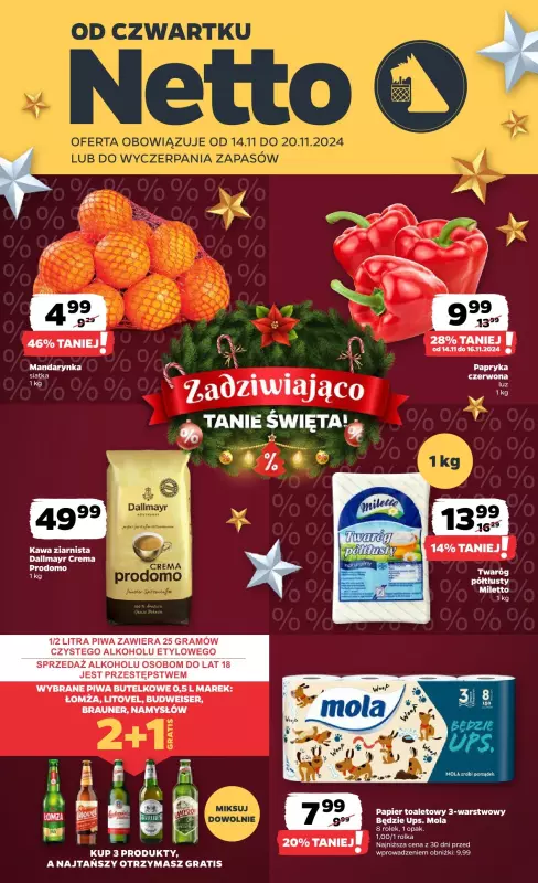 Netto - gazetka promocyjna Gazetka Spożywcza od czwartku od czwartku 14.11 do środy 20.11