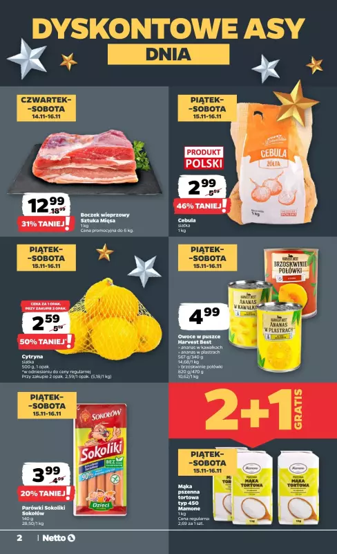 Netto - gazetka promocyjna Gazetka Spożywcza od czwartku od czwartku 14.11 do środy 20.11 - strona 2