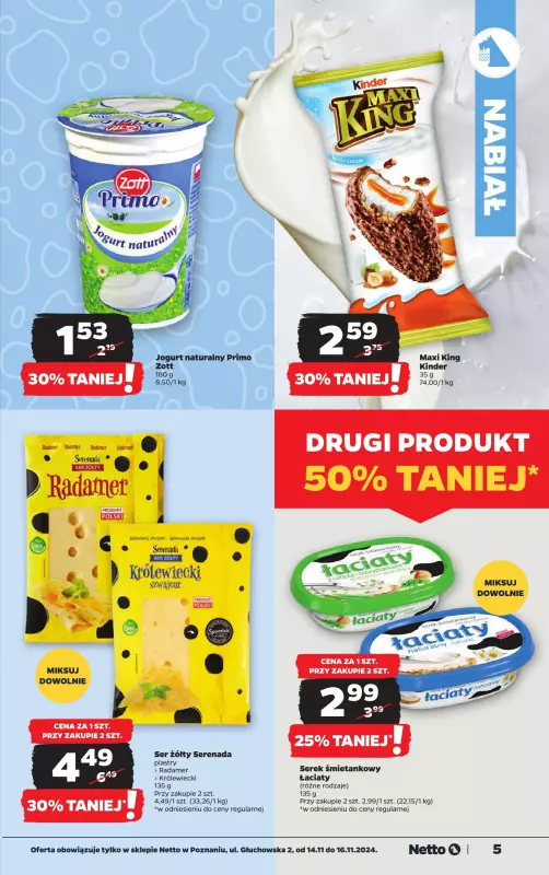 Netto - gazetka promocyjna Poznań: WIELKIE OTWARCIE 14.11 od czwartku 14.11 do soboty 16.11 - strona 5