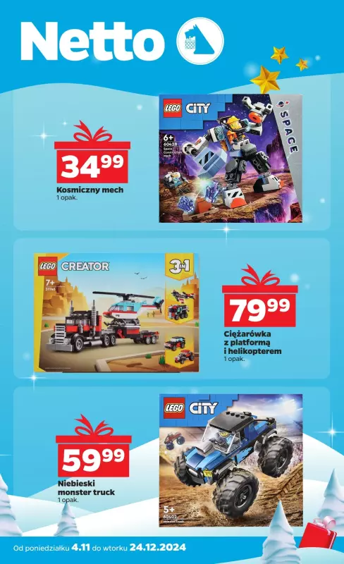 Netto - gazetka promocyjna Klocki Lego w Netto! od czwartku 14.11 do soboty 16.11