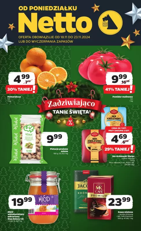 Netto - gazetka promocyjna Gazetka Spożywcza od poniedziałku 18.11 do soboty 23.11