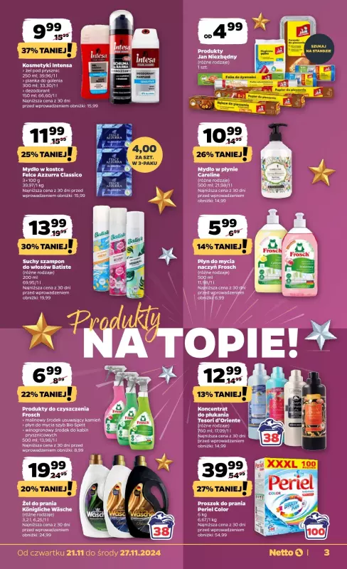 Netto - gazetka promocyjna Gazetka Spożywcza od czwartku od czwartku 21.11 do środy 27.11 - strona 3