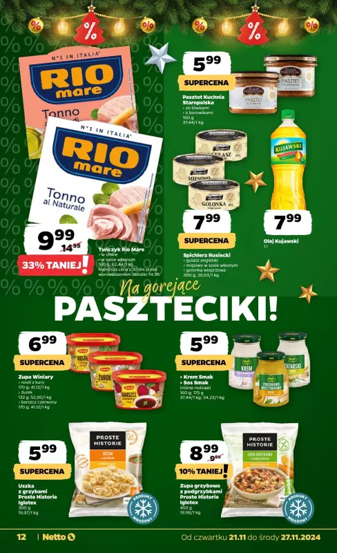 Netto - gazetka promocyjna Gazetka Spożywcza od czwartku od czwartku 21.11 do środy 27.11 - strona 12