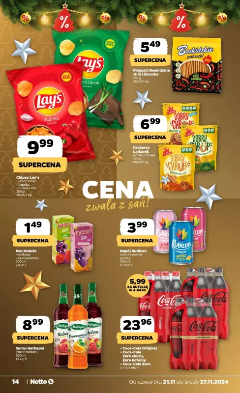 Netto - gazetka promocyjna Gazetka Spożywcza od czwartku od czwartku 21.11 do środy 27.11 - strona 14