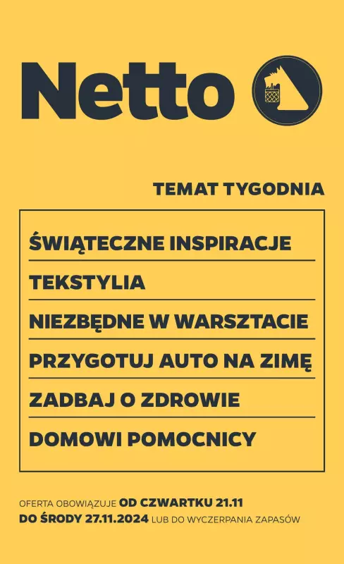 Netto - gazetka promocyjna Gazetka Non Food od czwartku 21.11 do środy 27.11