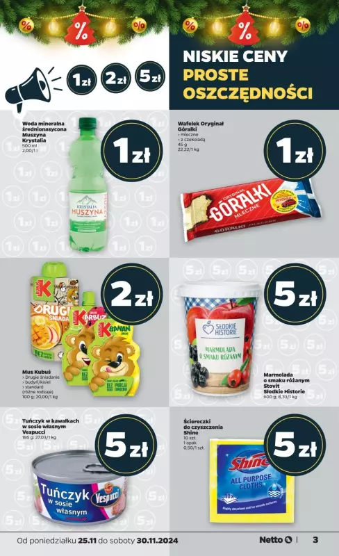 Netto - gazetka promocyjna Gazetka Spożywcza od poniedziałku 25.11 do soboty 30.11 - strona 3