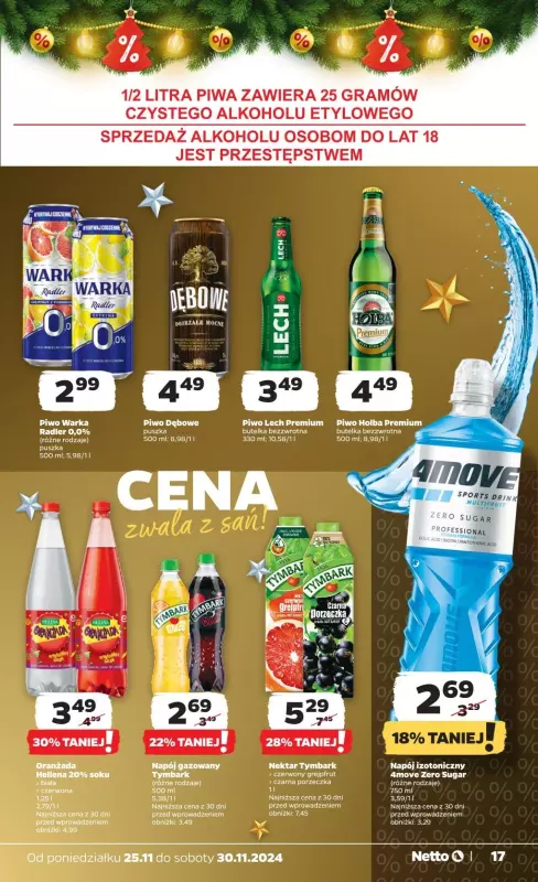 Netto - gazetka promocyjna Gazetka Spożywcza od poniedziałku 25.11 do soboty 30.11 - strona 17