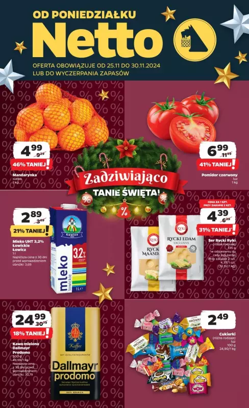 Netto - gazetka promocyjna Gazetka Spożywcza od poniedziałku 25.11 do soboty 30.11