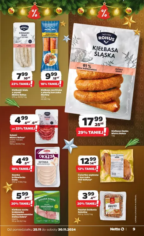 Netto - gazetka promocyjna Gazetka Spożywcza od poniedziałku 25.11 do soboty 30.11 - strona 9