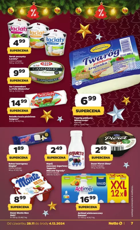 Netto - gazetka promocyjna Gazetka Spożywcza od czwartku od czwartku 28.11 do środy 04.12 - strona 7