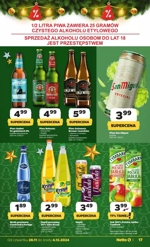 Netto - gazetka promocyjna Gazetka Spożywcza od czwartku od czwartku 28.11 do środy 04.12 - strona 17