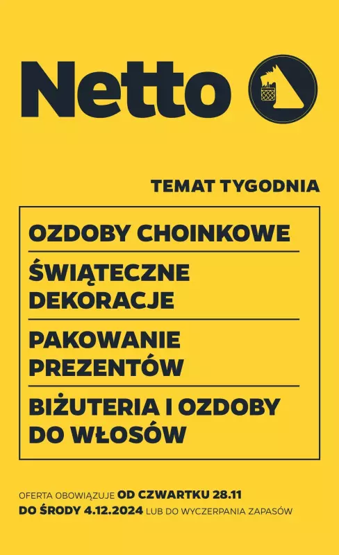 Netto - gazetka promocyjna Gazetka Non Food od czwartku 28.11 do środy 04.12