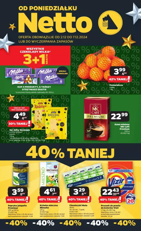 Netto - gazetka promocyjna Gazetka Spożywcza od poniedziałku 02.12 do soboty 07.12