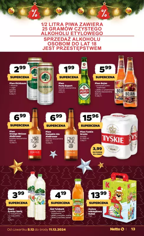 Netto - gazetka promocyjna Gazetka Spożywcza od czwartku od czwartku 05.12 do środy 11.12 - strona 13