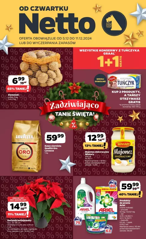 Netto - gazetka promocyjna Gazetka Spożywcza od czwartku od czwartku 05.12 do środy 11.12