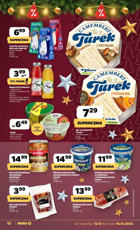 Netto - gazetka promocyjna Gazetka Spożywcza od czwartku 12.12 do środy 18.12 - strona 12