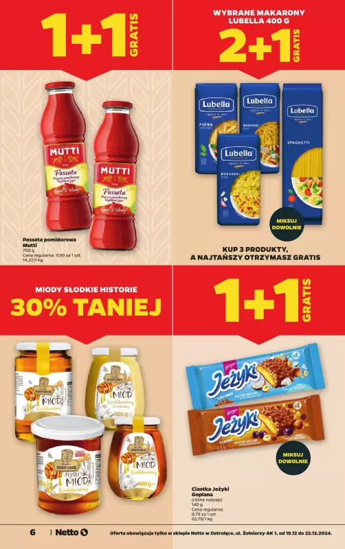 Netto - gazetka promocyjna Ostrołęka WIELKIE OTWARCIE już w czwartek 19.12 od czwartku 19.12 do niedzieli 22.12 - strona 6