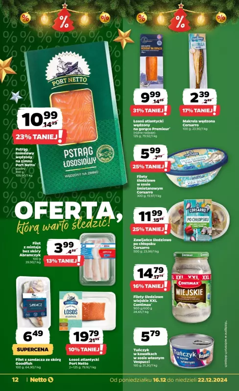 Netto - gazetka promocyjna Gazetka Spożywcza od poniedziałku 16.12 do niedzieli 22.12 - strona 12