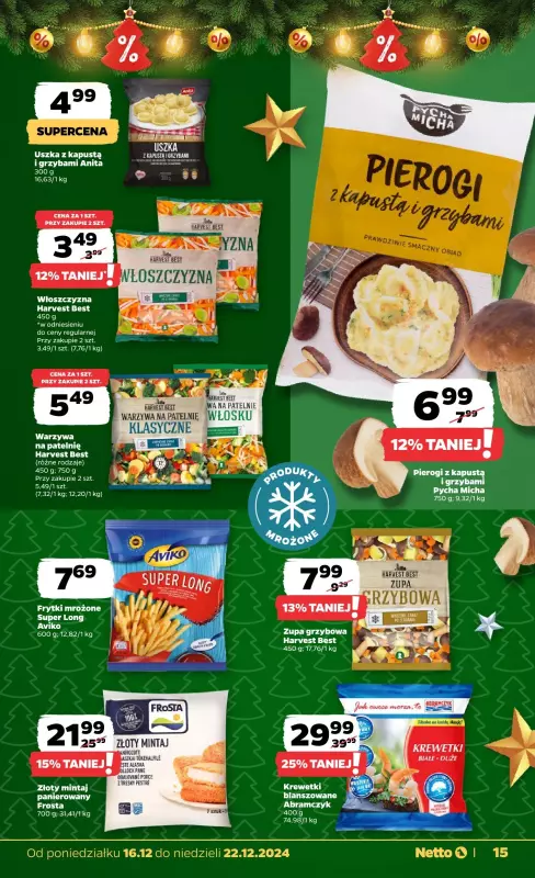 Netto - gazetka promocyjna Gazetka Spożywcza od poniedziałku 16.12 do niedzieli 22.12 - strona 15