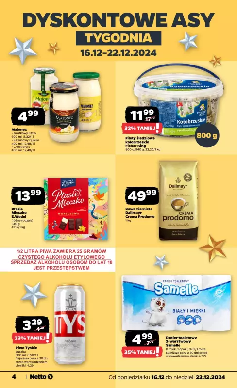 Netto - gazetka promocyjna Gazetka Spożywcza od poniedziałku 16.12 do niedzieli 22.12 - strona 4