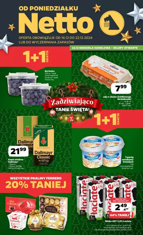 Netto - gazetka promocyjna Gazetka Spożywcza od poniedziałku 16.12 do niedzieli 22.12