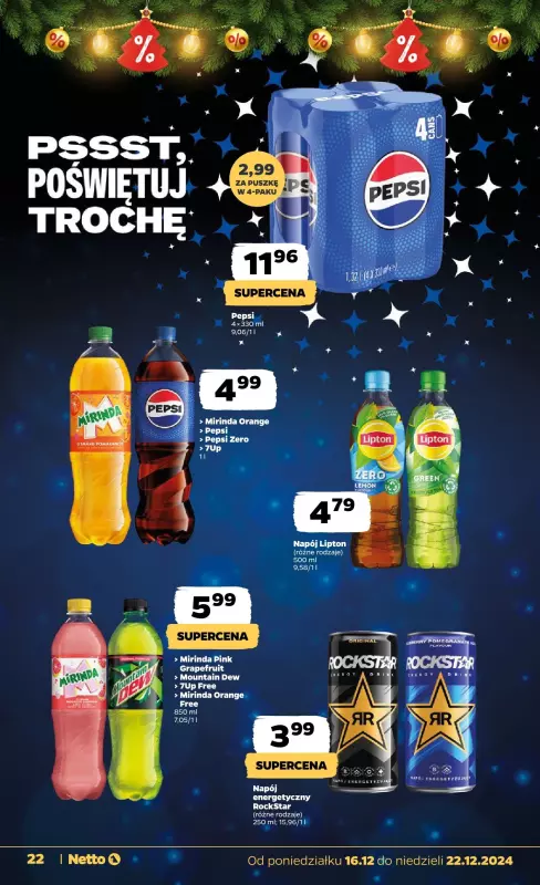 Netto - gazetka promocyjna Gazetka Spożywcza od poniedziałku 16.12 do niedzieli 22.12 - strona 22