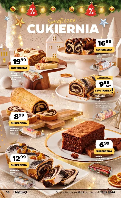 Netto - gazetka promocyjna Gazetka Spożywcza od poniedziałku 16.12 do niedzieli 22.12 - strona 18