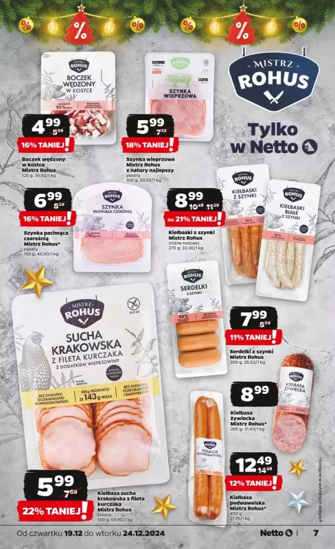 Netto - gazetka promocyjna Gazetka Spożywcza od czwartku 19.12 do wtorku 24.12 - strona 7