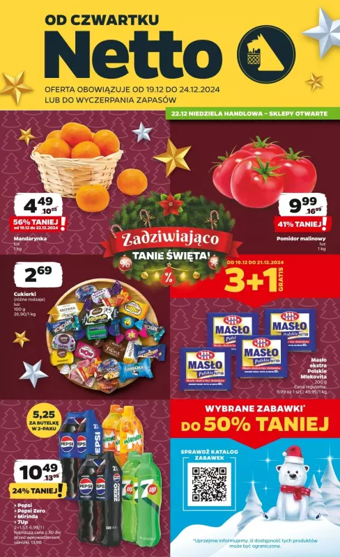 Netto - gazetka promocyjna Gazetka Spożywcza od czwartku 19.12 do wtorku 24.12