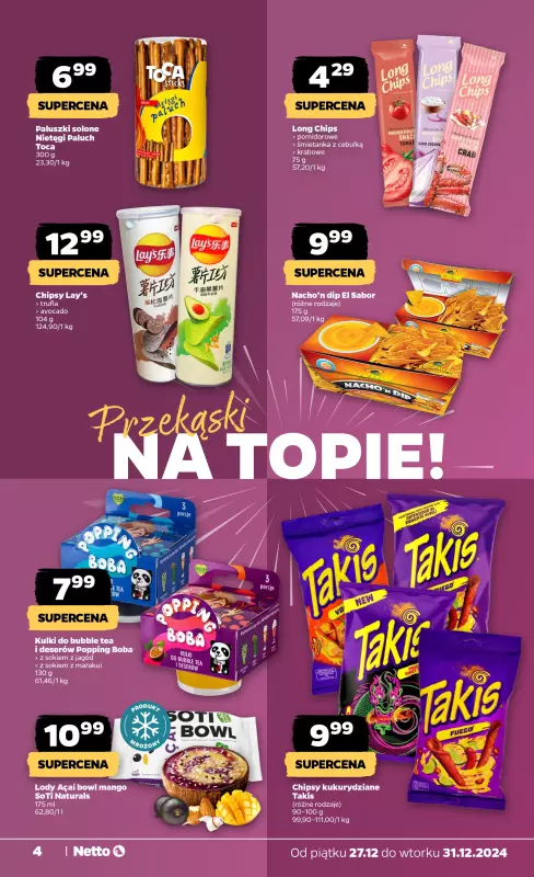 Netto - gazetka promocyjna Gazetka Spożywcza od piątku 27.12 do wtorku 31.12 - strona 4