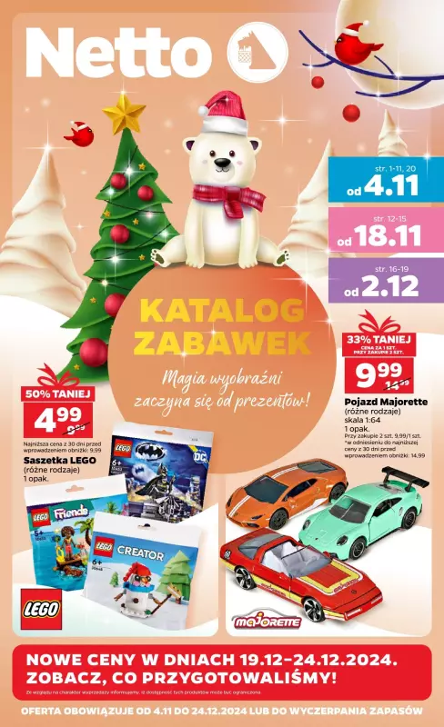 Netto - gazetka promocyjna Katalog Zabawki - jeszcze niższe ceny! od poniedziałku 04.11 do poniedziałku 23.12