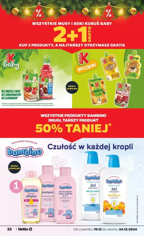 Netto - gazetka promocyjna Gazetka Spożywcza od czwartku 19.12 do wtorku 24.12 - strona 22