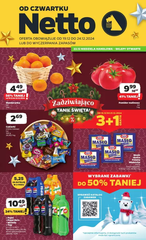 Netto - gazetka promocyjna Gazetka Spożywcza od czwartku 19.12 do wtorku 24.12