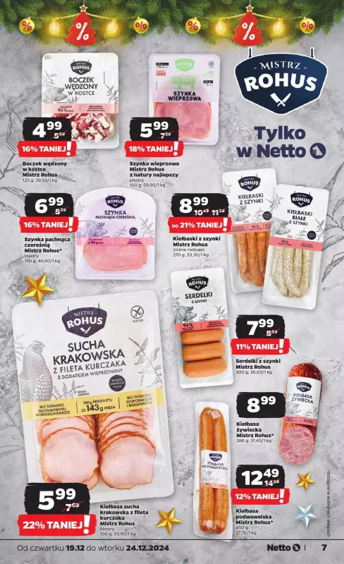 Netto - gazetka promocyjna Gazetka Spożywcza od czwartku 19.12 do wtorku 24.12 - strona 7