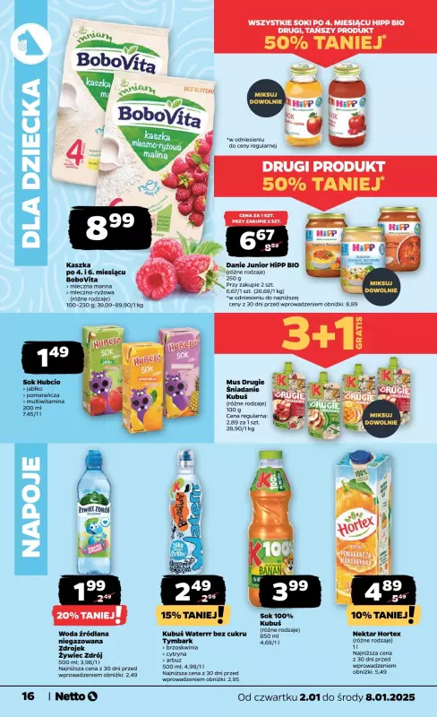 Netto - gazetka promocyjna Gazetka Spożywcza od czwartku 02.01 do środy 08.01 - strona 16