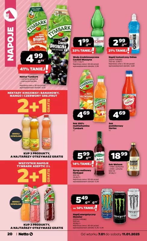 Netto - gazetka promocyjna Gazetka Spożywcza od wtorku od wtorku 07.01 do soboty 11.01 - strona 20