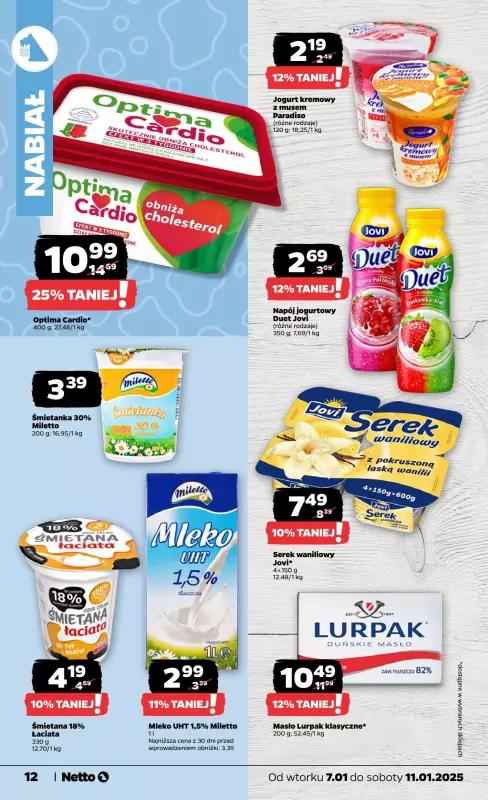 Netto - gazetka promocyjna Gazetka Spożywcza od wtorku od wtorku 07.01 do soboty 11.01 - strona 12