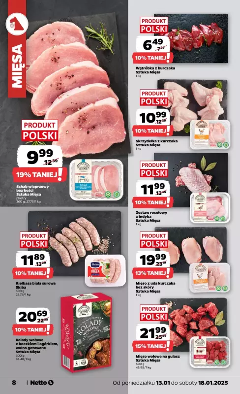 Netto - gazetka promocyjna Gazetka Spożywcza od poniedziałku 13.01 do soboty 18.01 - strona 8